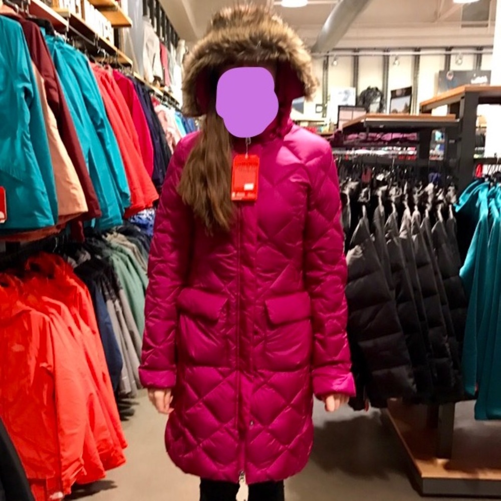 Pink Long North Face Jacket!